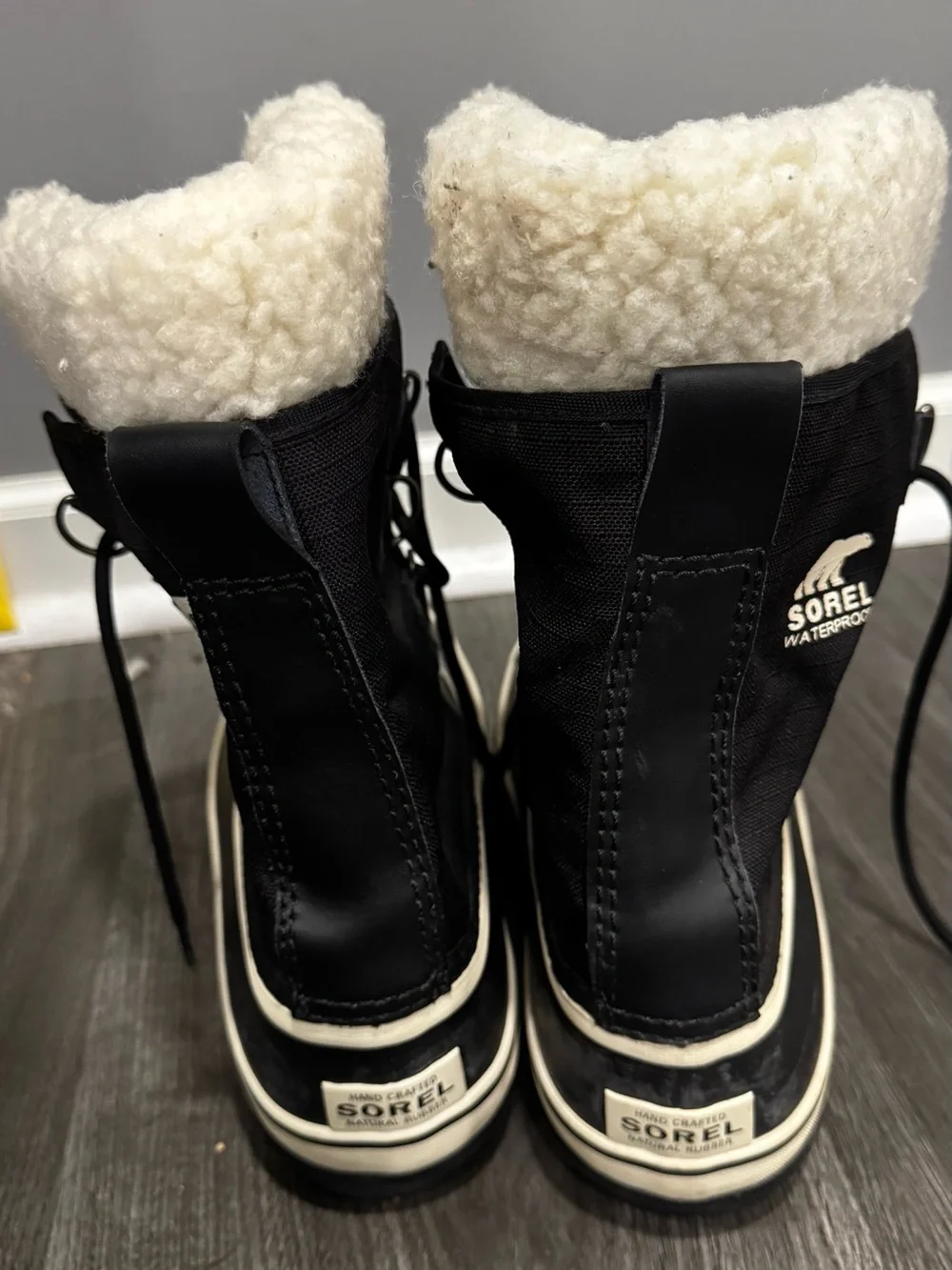 Sorel Women's Caribou Waterproof Boot Black/Stone Size 9